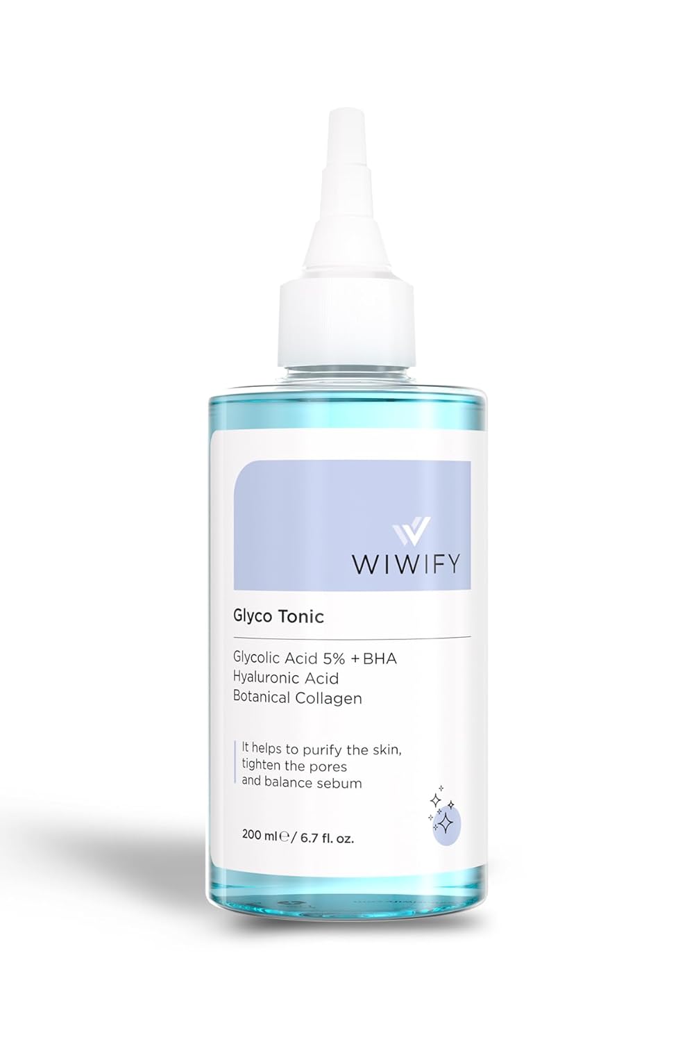 WIWIFY Arındırıcı Cilt Yenileyici Komedon Siyah Nokta Sivilce Karşıtı Tonik (glycolic Acid 5% Aha Bha) TONİK