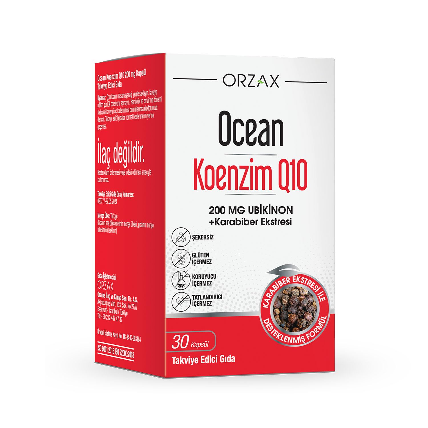 Ocean Koenzim Q10 200 mg 30 Kapsül