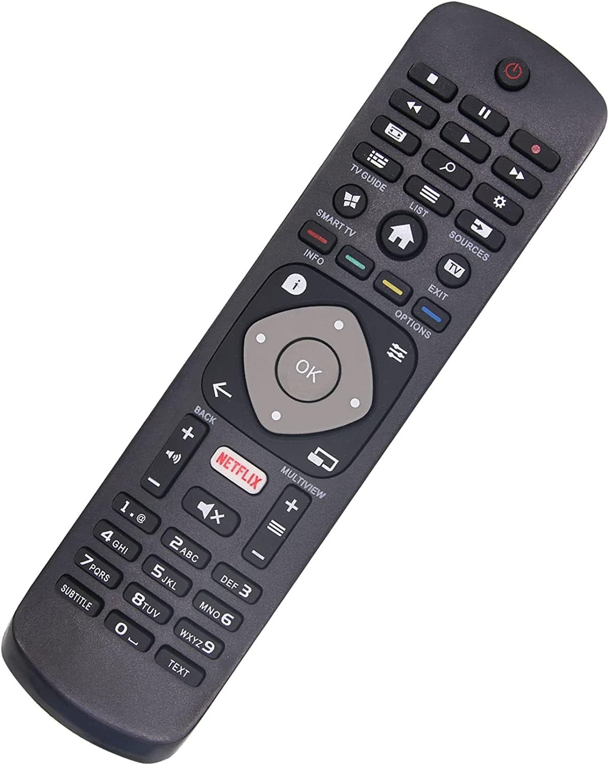 BYCONNERS Philips Evrensel LCD LED 3D HD Akıllı TV için Philips TV Yedek Uzaktan Kumandası, Netflix ile - Kurulum Gerekmez