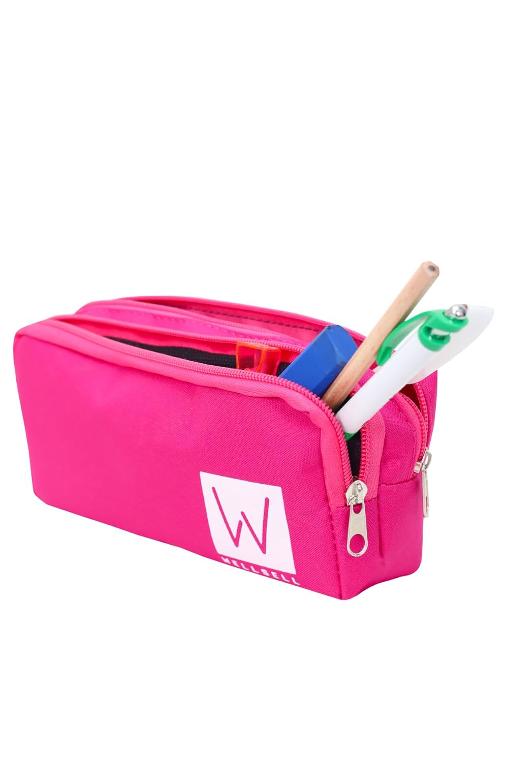 Wellsell İki Gözlü Kalemlik - Kalem Çantası (Pembe)
