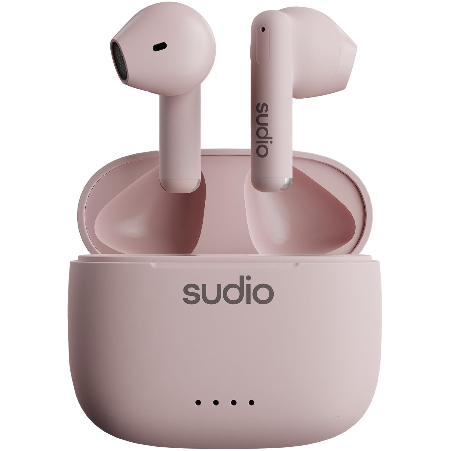 Sudio A1 Candy Pink, Bluetooth'lu kulaklık, kompakt kablosuz şarj yuvası, IPX4 korumalı, entegre mikrofonlu, ses geçiren kulaklık, birinci sınıf kristal ses