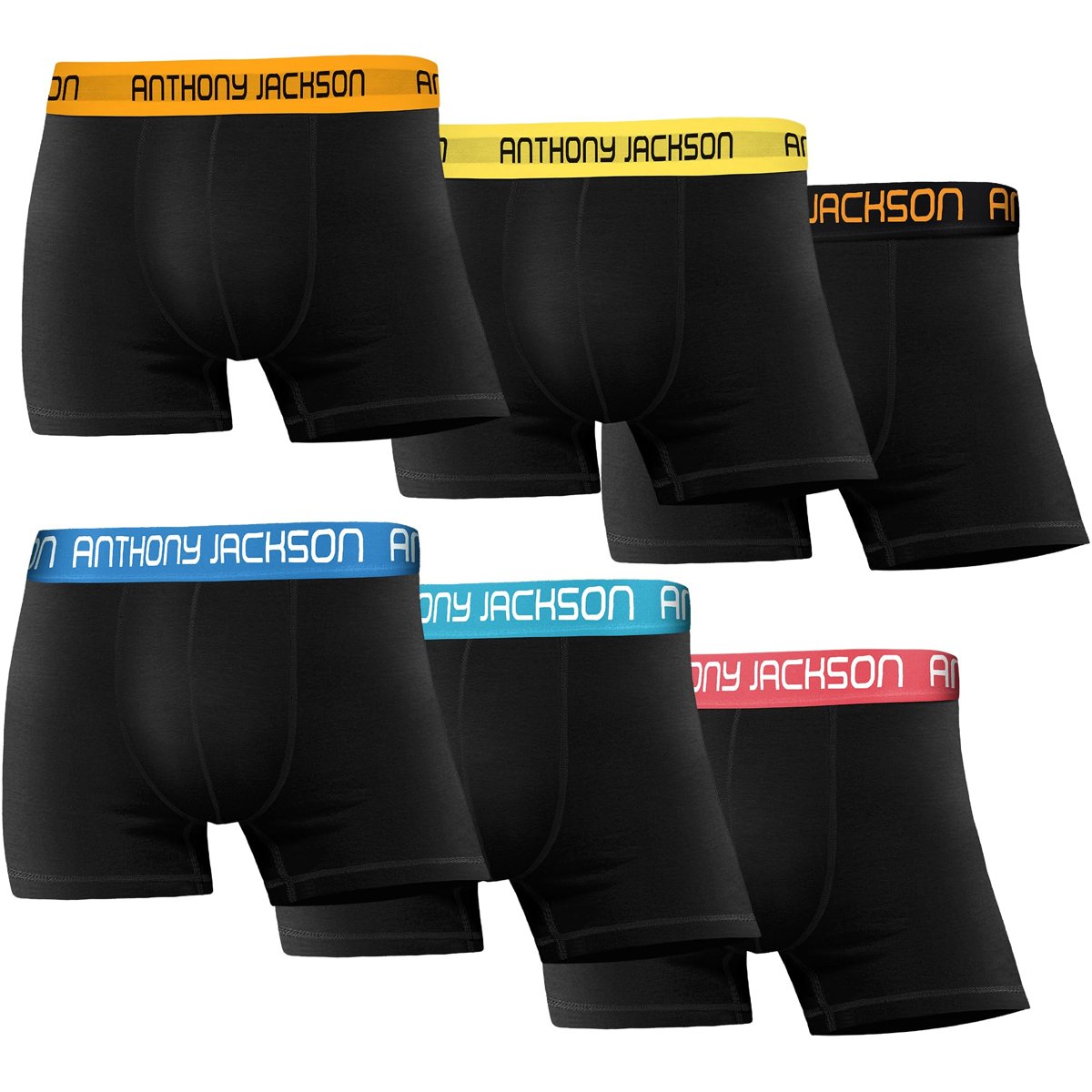 Anthony Jackson Likralı 6'lı Kutu Premium Erkek Boxer Color