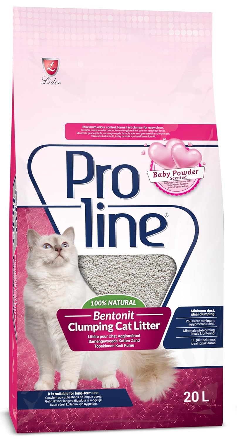 Proline Bebek Pudra Kokulu Bentonit Kedi Kumu 20 L