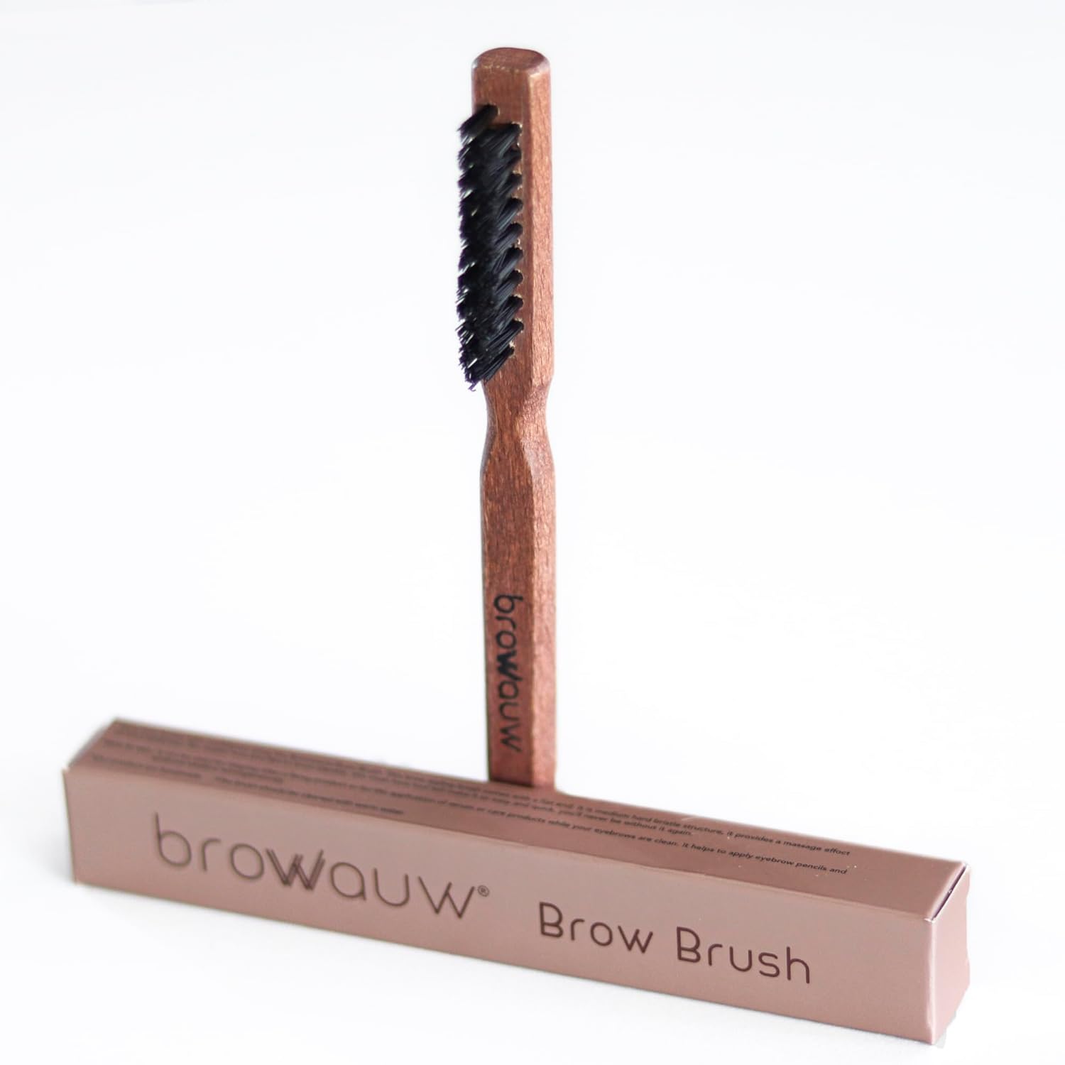 Browwauw Kaş Fırçası – Türkiye’nin İlk Kaş Markası | Doğal Ahşap Saplı, Sentetik Kıllı, Cruelty-Free Profesyonel Kaş Şekillendirme Fırçası | Lamine & Sabitleme İçin Uygun