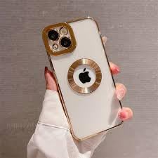 Tia aks iPhone 14 uyumlu lens korumalı lazer kılıf gold