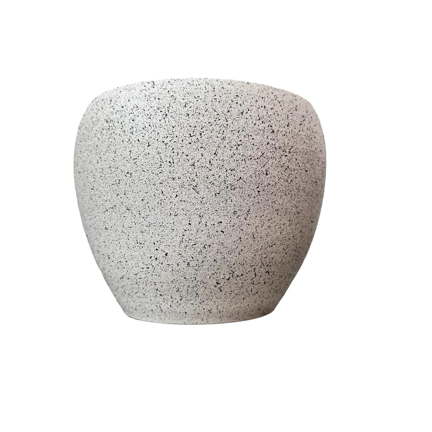 Bitki Tasarımı Ev Dekorasyon Beyaz Granit Toprak Saksı Saksılık Salon Çiçeklik - 15 CM