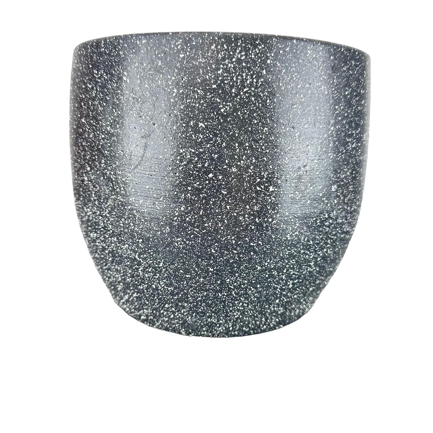 Bitki Tasarımı Ev Dekorasyon Aksesuar Gri Granit Toprak Saksı Saksılık Salon Çiçeklik - 19 CM