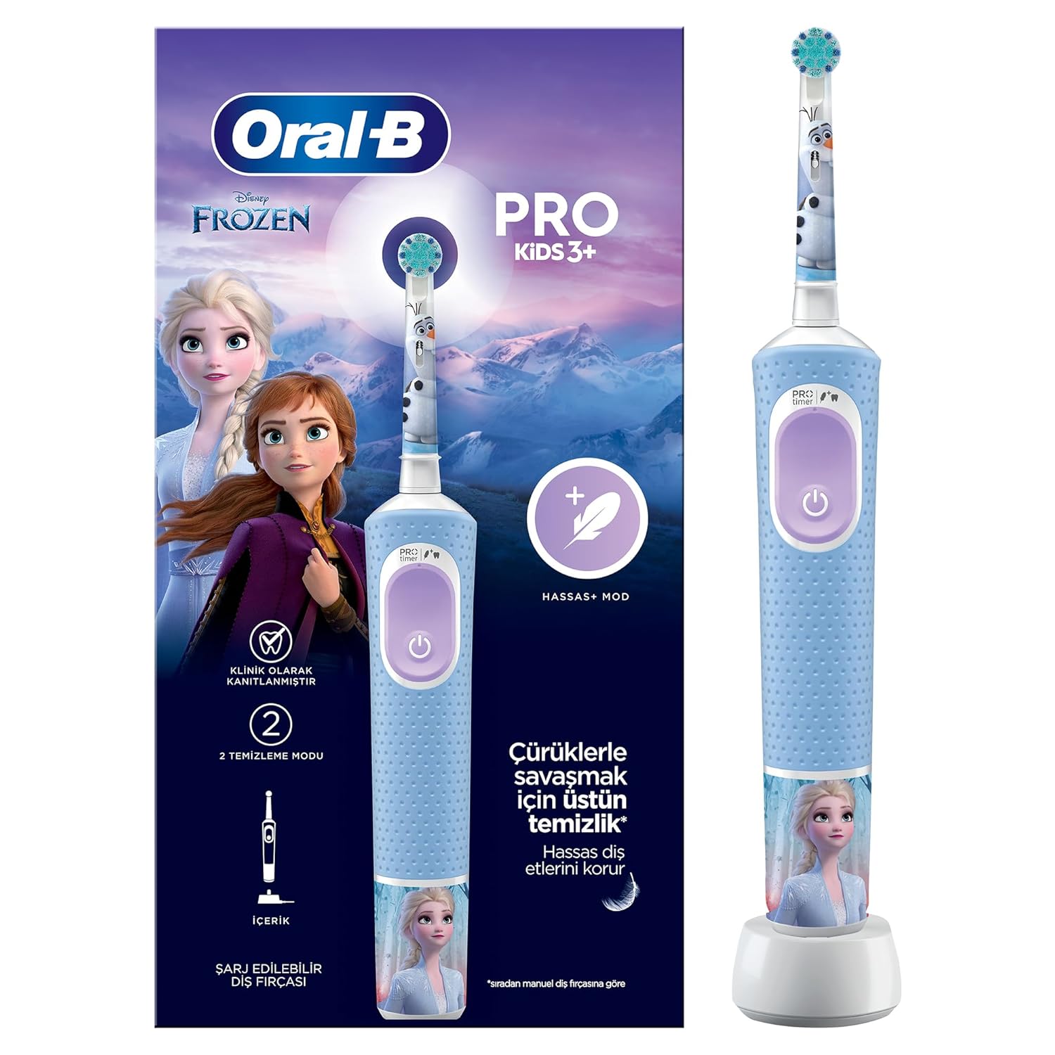 Oral-B Çocuk Şarjlı/Elektrikli Diş Fırçası Frozen D103