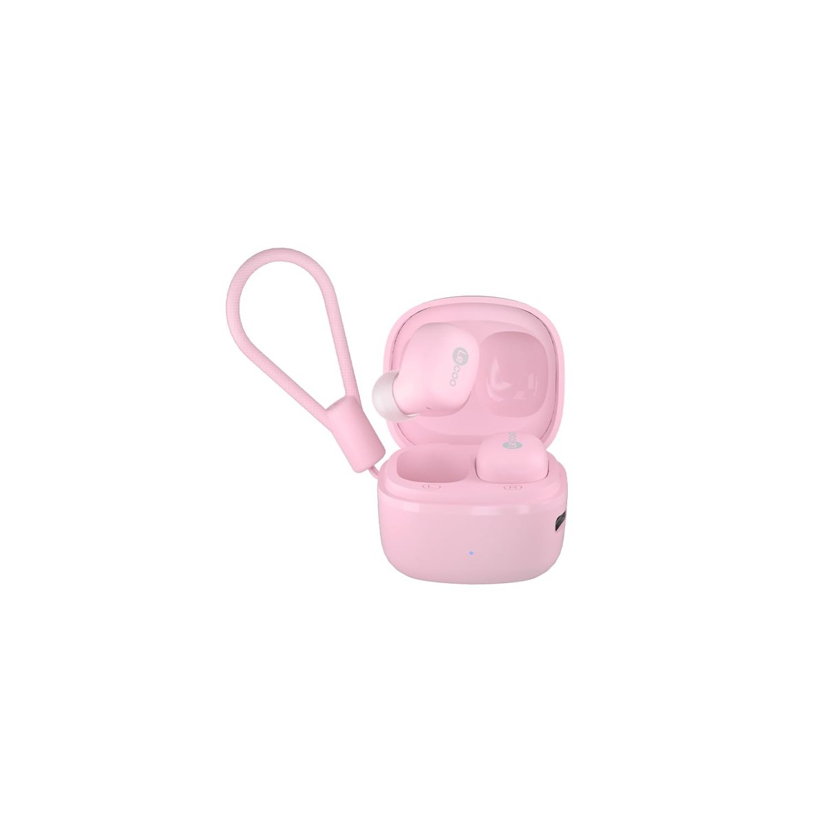 Lecoo EW300 Kablosuz Bluetooth 5.3 TWS Kulak İçi Kulaklık - 20 Saate Kadar Dinleme, Hafif, Su Sıçramasına ve Toza Karşı Dayanıklı, Spor, İş, Oyun için, 15m Kullanım Alanı, Kulak İçi Kulaklık Pembe