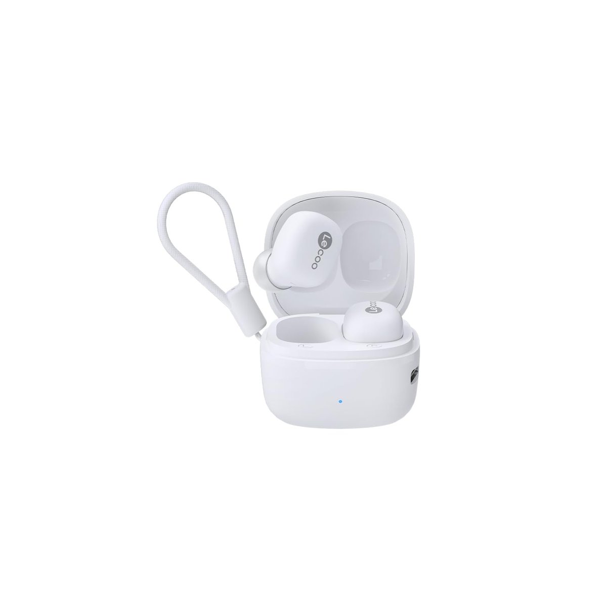 Lecoo EW300 Kablosuz Bluetooth 5.3 TWS Kulak İçi Kulaklık - 20 Saate Kadar Dinleme, Hafif, Su Sıçramasına ve Toza Karşı Dayanıklı, Spor, İş, Oyun için, 15m Kullanım Alanı, Kulak İçi Kulaklık Beyaz