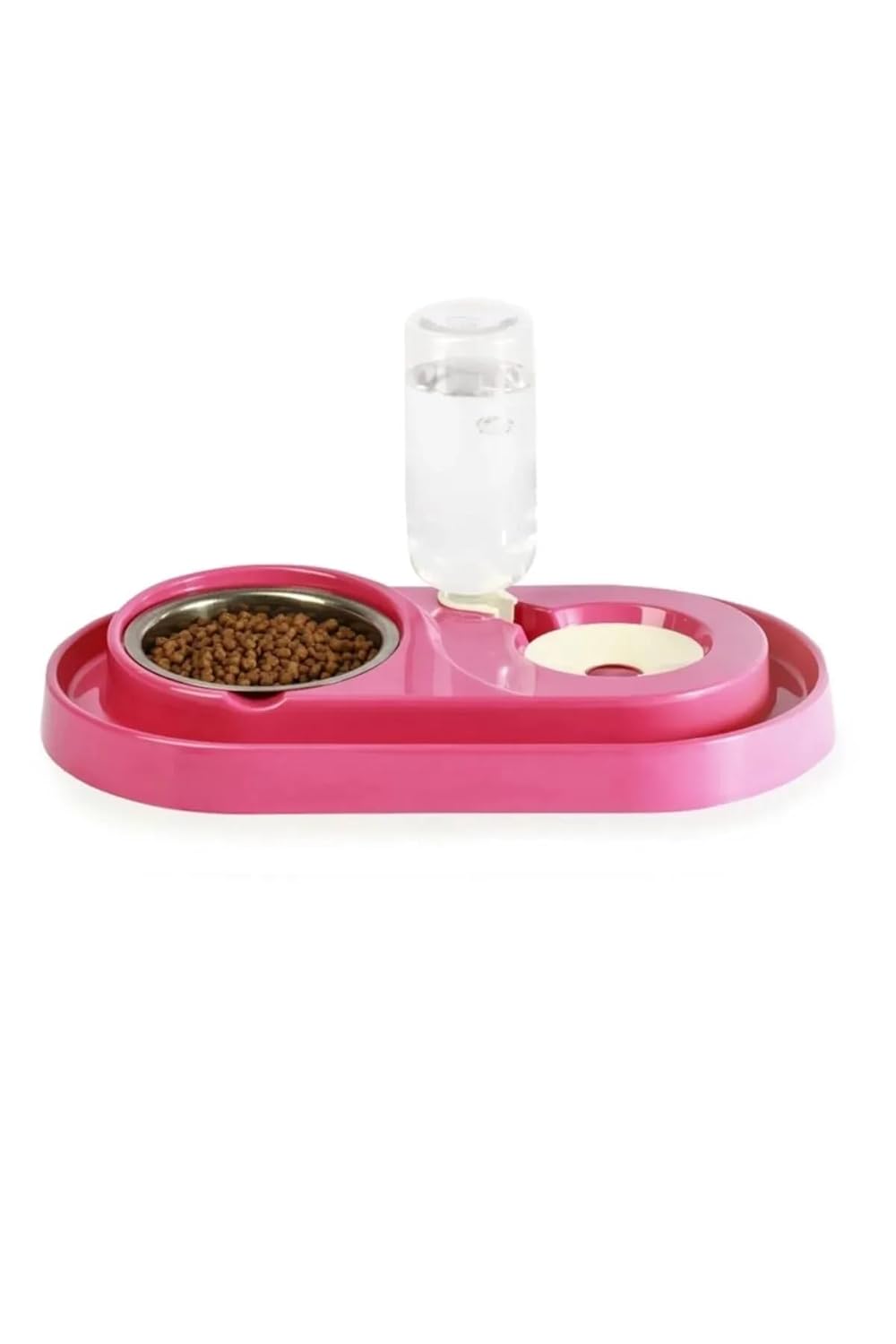 Tineke Hazneli Çelik Taslı Kedi-köpek Mama Ve Su Kabı Seti 500ml (MOR)