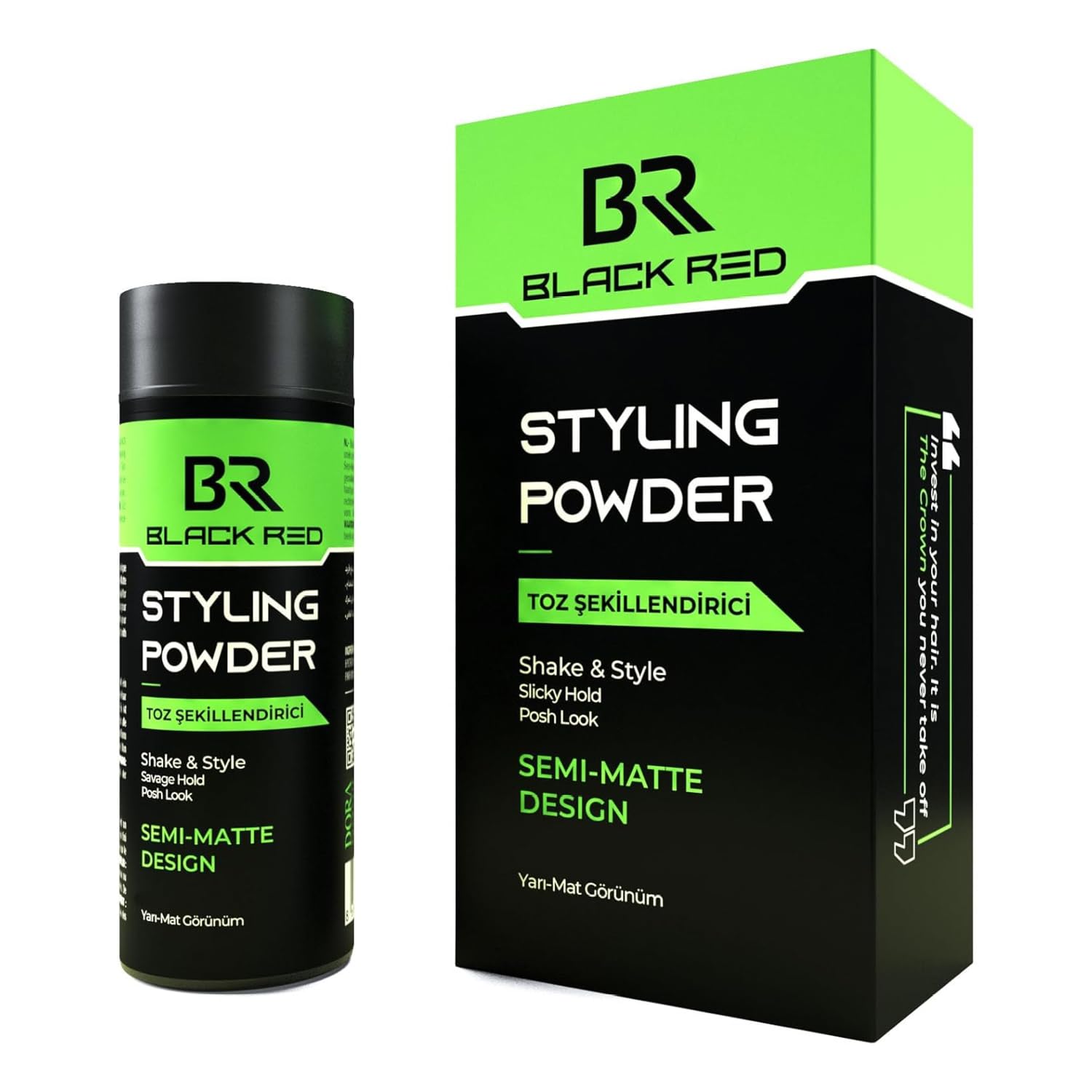 BLACK & RED Saç Şekillendirici Toz Wax Hacimli ve Yarı Mat Görünüm - Semi Matte Toz Wax - 20G