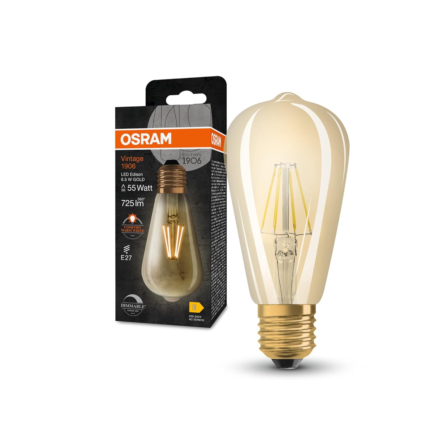 Osram Led Edison Dim 6.5W E27