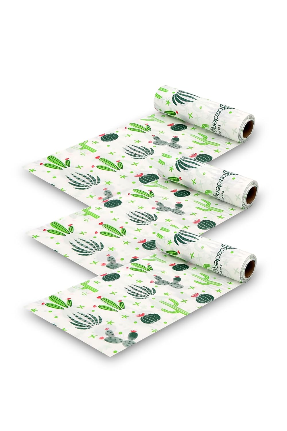 bizdeneve Masa ve Aktivite Piknik Örtüsü Kullan At Sıvı Geçirmez 3 Rulo (Rulo içi:10 adet) KAKTÜS 100x120cm