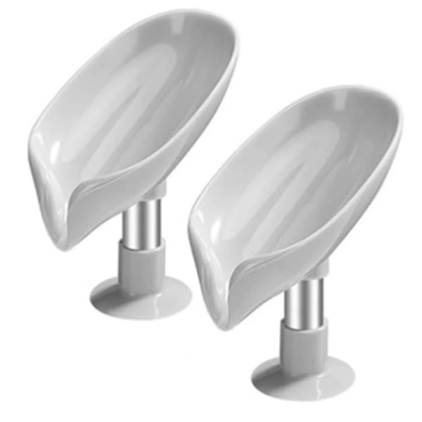 orhanucuzluk 2 Adet Plastik Vantuzlu Su Giderli Katı Sabunluk, Katı Sabun Kutusu