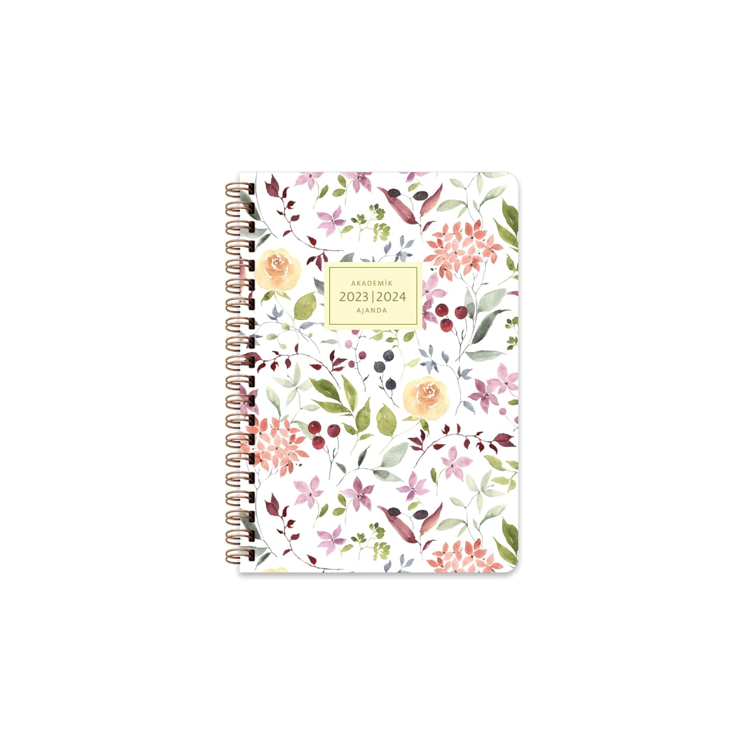 Keskin Color A5 (15 * 21) Spiralli Akademik Ajanda - Çiçek