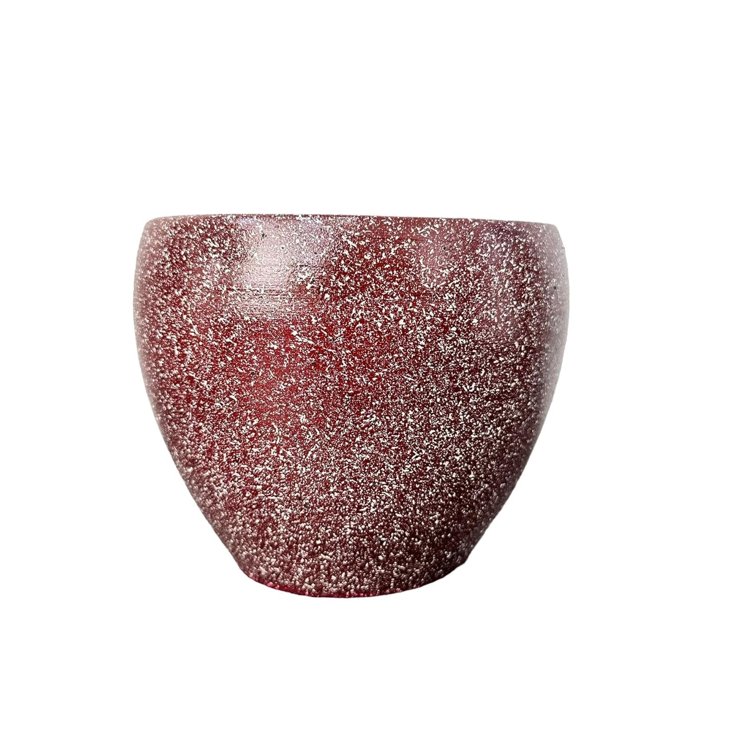 Bitki Tasarımı Ev Dekorasyon Bordo Granit Toprak Saksı Saksılık Salon Çiçeklik - 15 CM