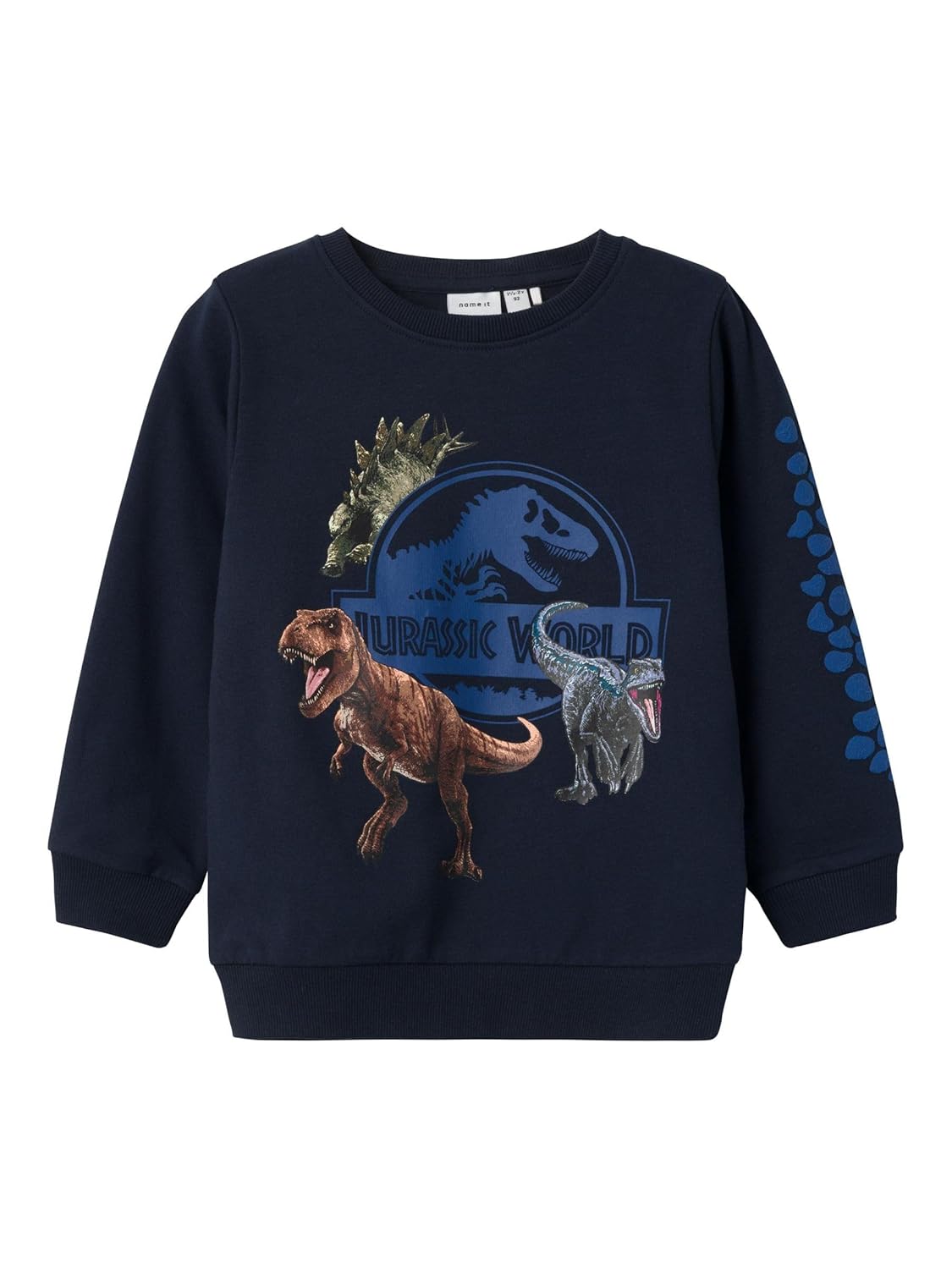 NAME IT Erkek Bebek NMMFALK JURASSIC SWEAT UNB SKY Sweatshirt Koyu Mavi 1,5-2 yaş