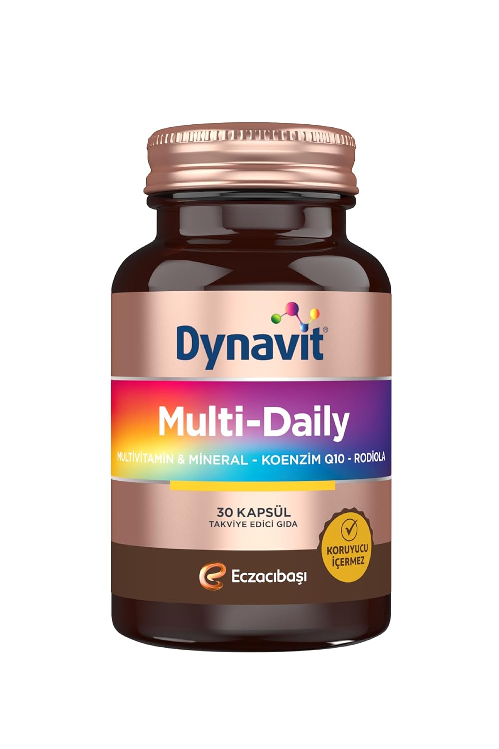 Dynavit MultiDaily 30 Kapsül - Multivitamin&Enerji - 13 Vitamin, 7 Mineral, Koenzim Q10, Rhodiola Ekstresi (Multi-Daily) Complex