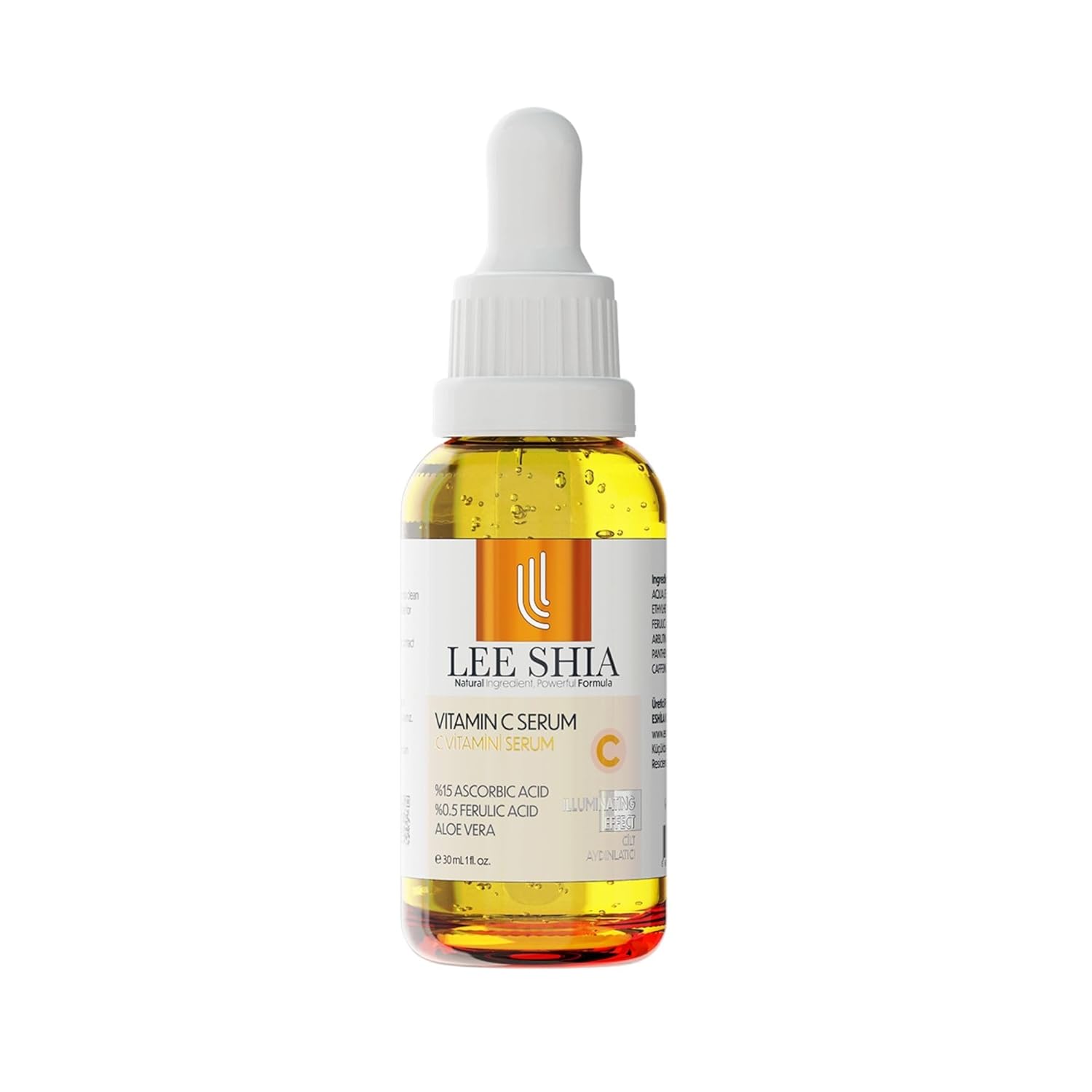 Lee Shia Aydınlatıcı Vitamin C Serum 30 ml (ASCORBIC ACID%15 FERULIC ACID%0.5 ALOE VERA)
