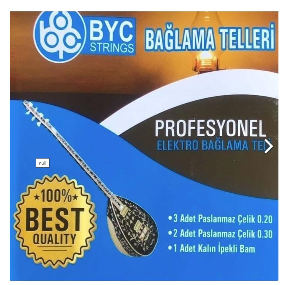 LongMoon BYC20E Elektro Bağlama Saz Teli Takım 0.20
