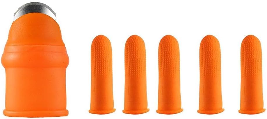 JJLFresheners Bahçe silikon başparmak kesici seti, ayırıcı, parmak bitkisi, meyve toplama aleti, meyve ve sebze toplama saksı bitkileri, süs silikon başparmak aleti, çilek sebzeler için, bahçe bitkileri aletleri