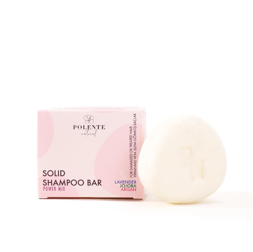 Polente Natural - Onarıcı-Besleyici Katı Şampuan/Yıpranmış-İşlem Görmüş Saçlar (110 gr)