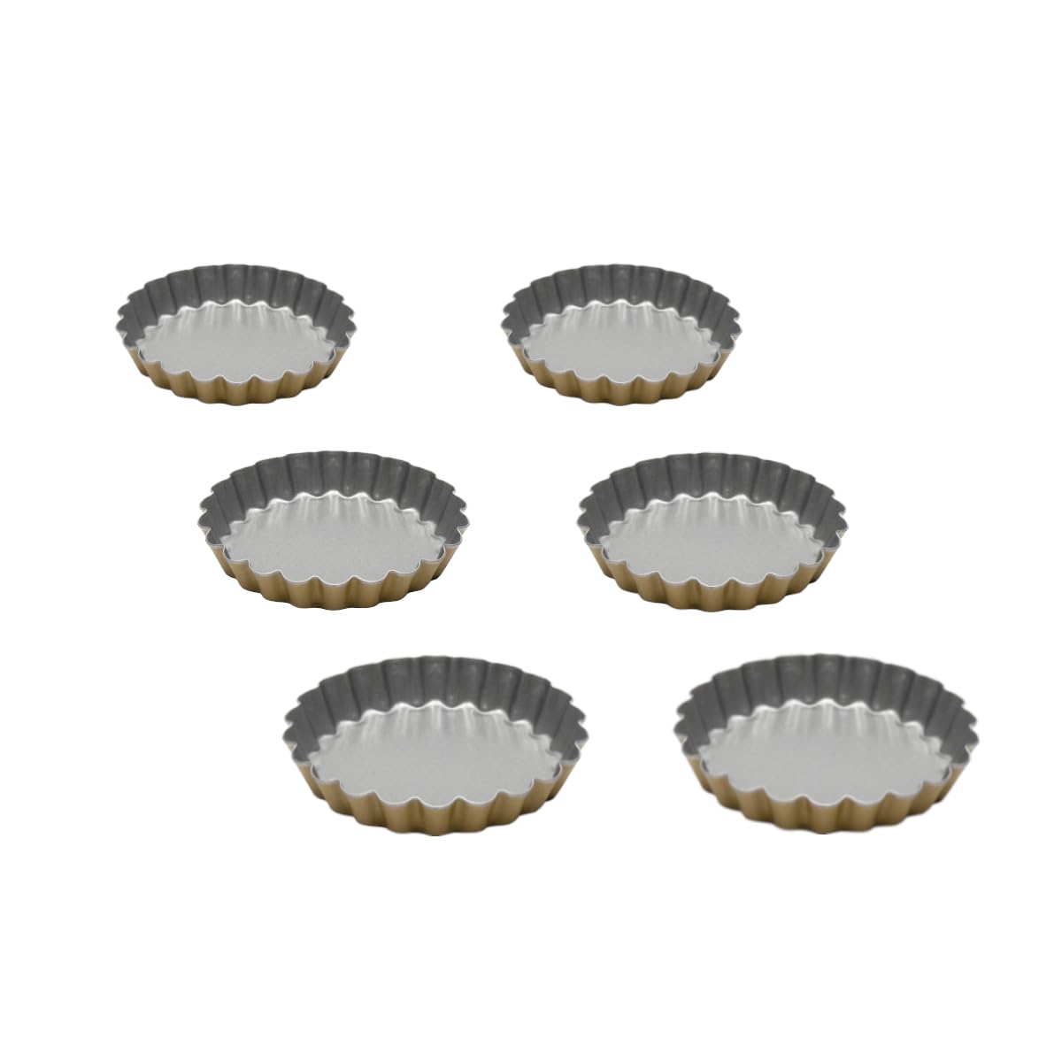 Guardini Anto Mini 6'lı Tart Kalıbı Silver Gold 12 Santimetre