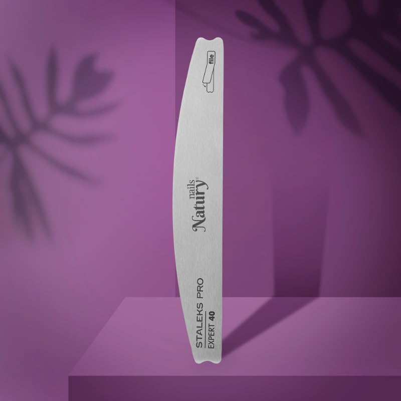Natury Nails STALEKS PRO for Metal Taban Yarım Ay Kendinden Kesen Törpüler için, Paslanmaz Çelik Expert 40 MBE-40