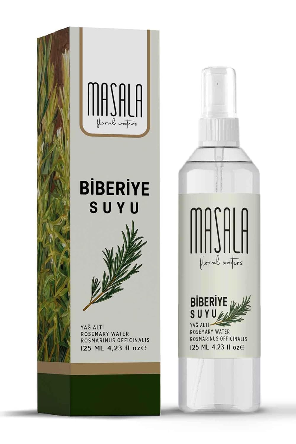 Masala Biberiye Suyu 125 ml - Rosemary Floral Water -Biberiye Suyu Sebum Ve Yağ Dengeleyici Hidrosol