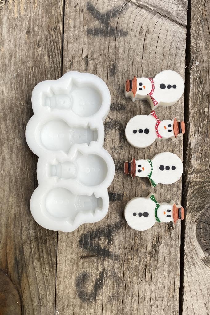 Rufus Concept Kardan Adam Mini Dörtlü Mum Kalıbı (Silikon)