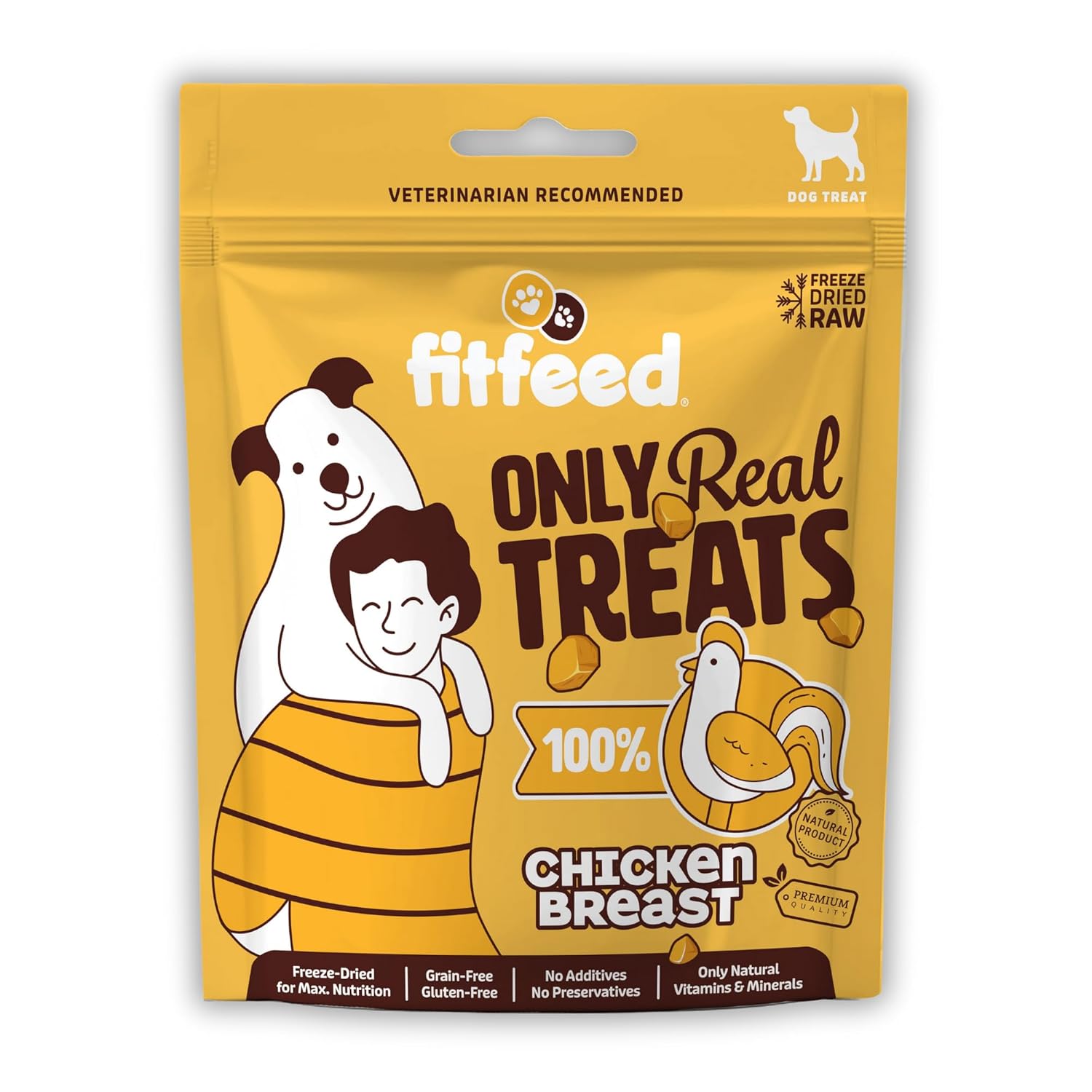 fitfeed Freeze-Dried Çiğ Tavuk Göğüs Köpek Ödül Maması 40g