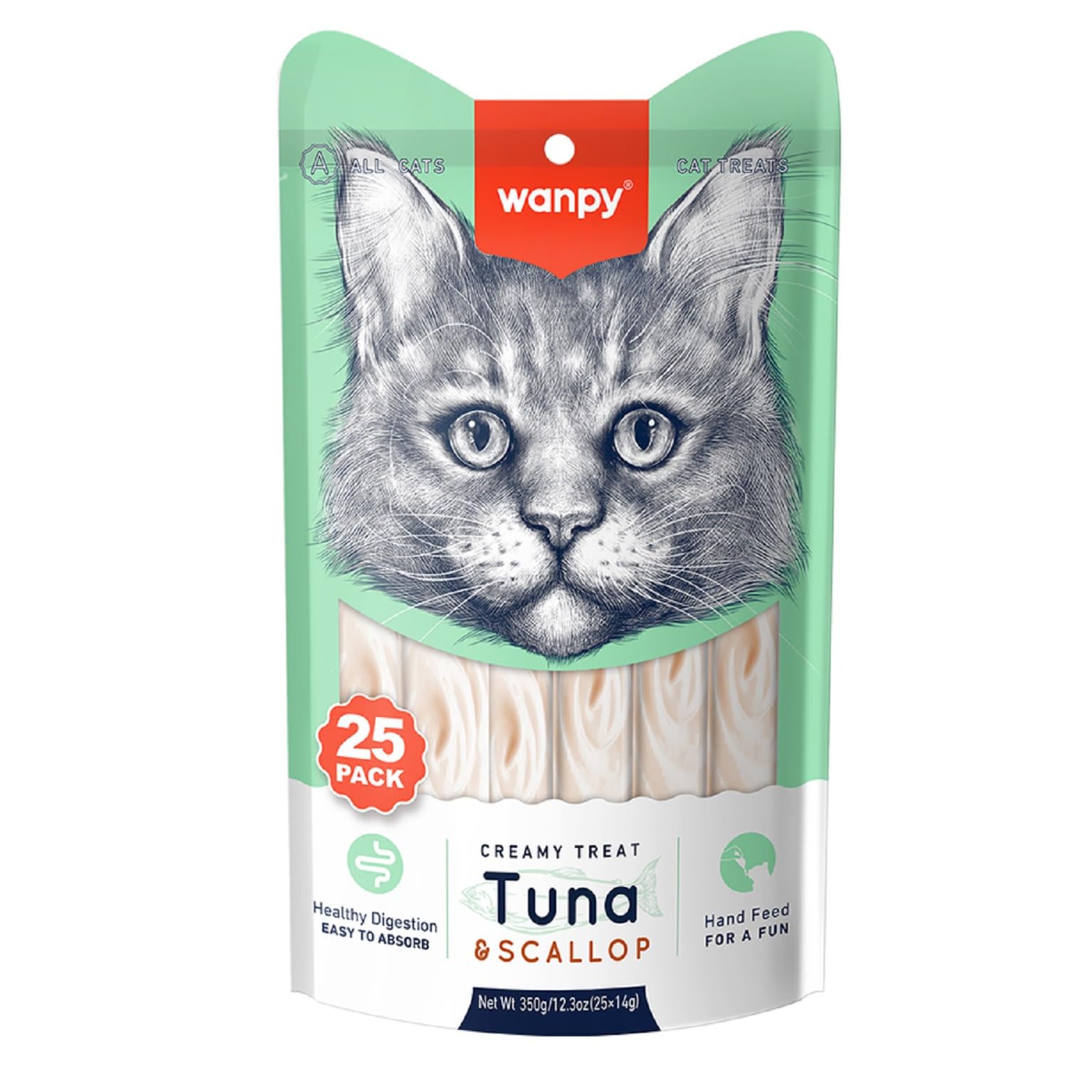 Wanpy Ton&Deniz Taraklı Krema Kedi Ödülü 25x14 G