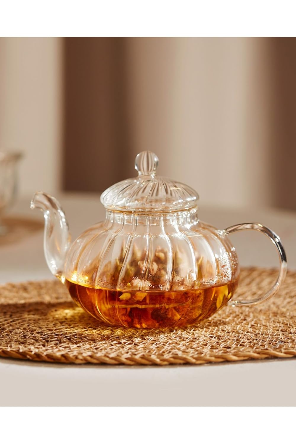 MADAME COCO Lahey Süzgeçli Borosilikat Cam Demlik, 720ml