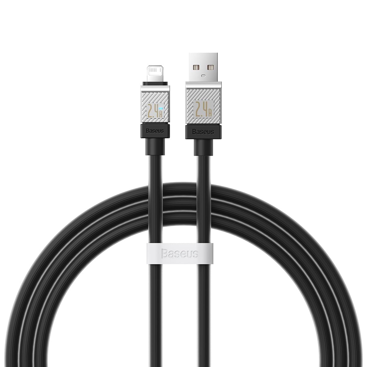 Baseus CoolPlay Serisi Hızlı Şarj Kablosu USB to iP 2.4A, 1m, Siyah