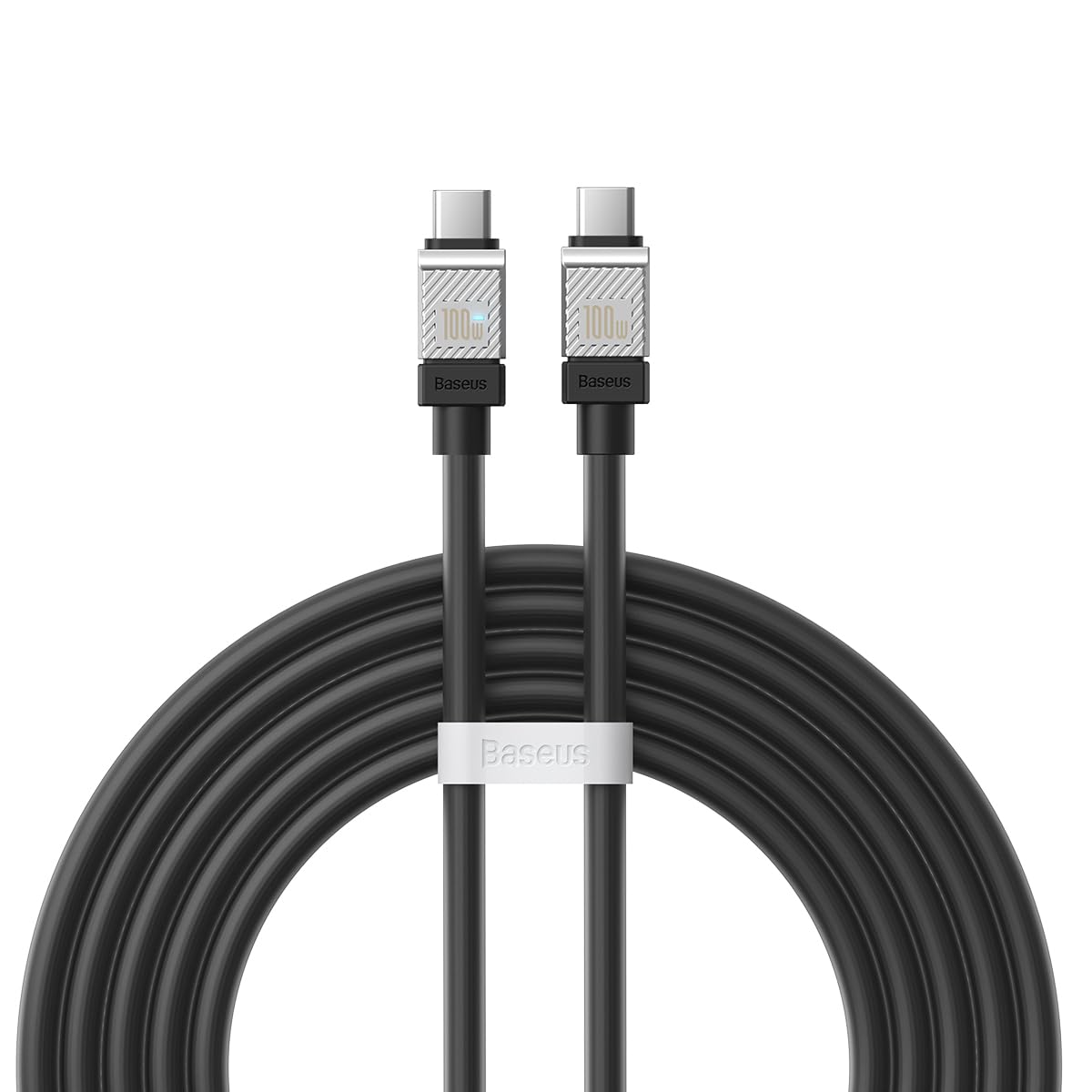 Baseus CoolPlay Serisi Hızlı Şarj Kablosu Type-C to Type-C 100W, 2m, Siyah