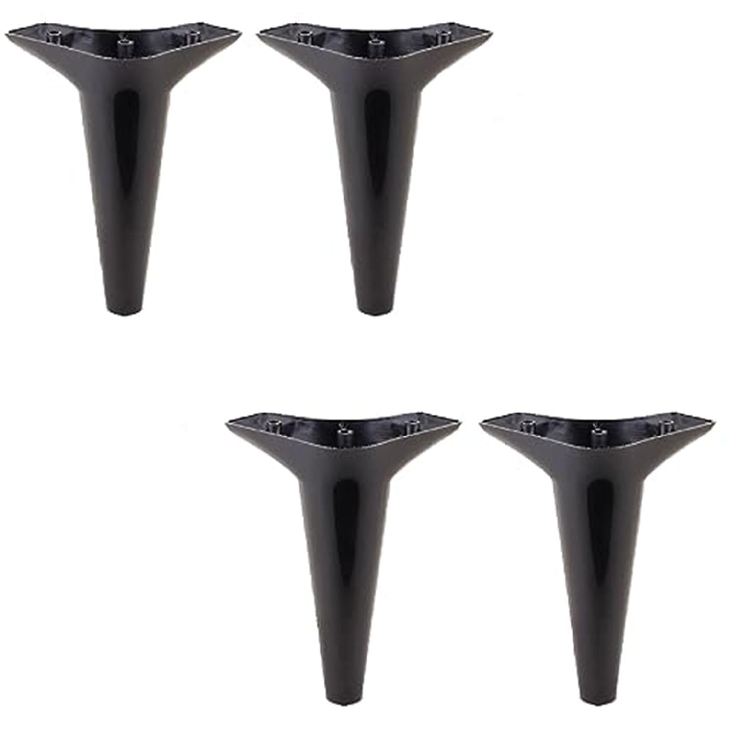 Badem10 Aspen Lüks Mobilya Kanepe Sehpa Puf Koltuk Ayağı 18 cm Siyah Ahşap Desenli Baza Ayak (4 ADET)