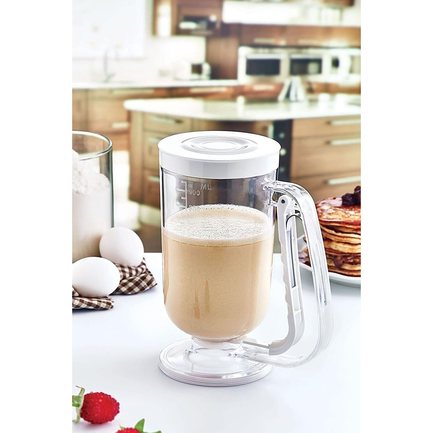 Ensa Shop Pratik Hamur Dağıtıcı Pancake Krep Muffin Kolay Akıtma Kabı Porsiyonlayıcı ( Asorti )