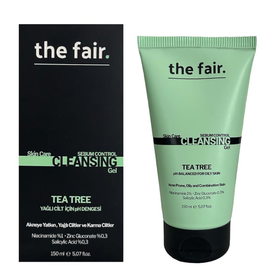 the fair. Çay Ağacı ve Salisilik Asit İçerikli Sebum Dengeleyen Yağlı Ciltler için Vegan Yüz Yıkama Jeli 150 ML