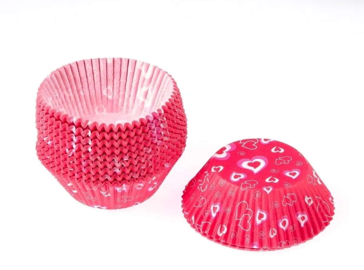 Desenli Cupcake Kalıbı, Renkli Muffin Kağıdı 100 Adet