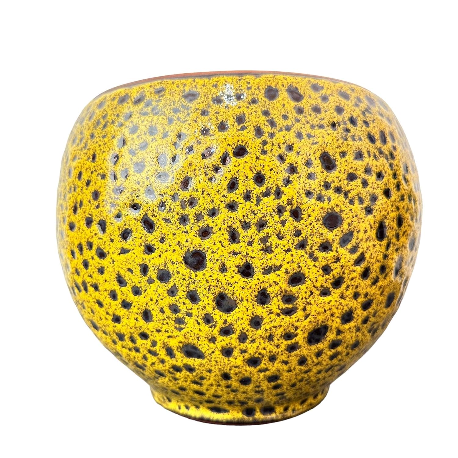 Bitki Tasarımı Ev Dekorasyon Hardal Sarısı Şekilli Artistik Çift Sırlı İç Ve Dış Mekan Kullanımlı Toprak Terrakota Saksı Saksılık Salon Çiçeklik