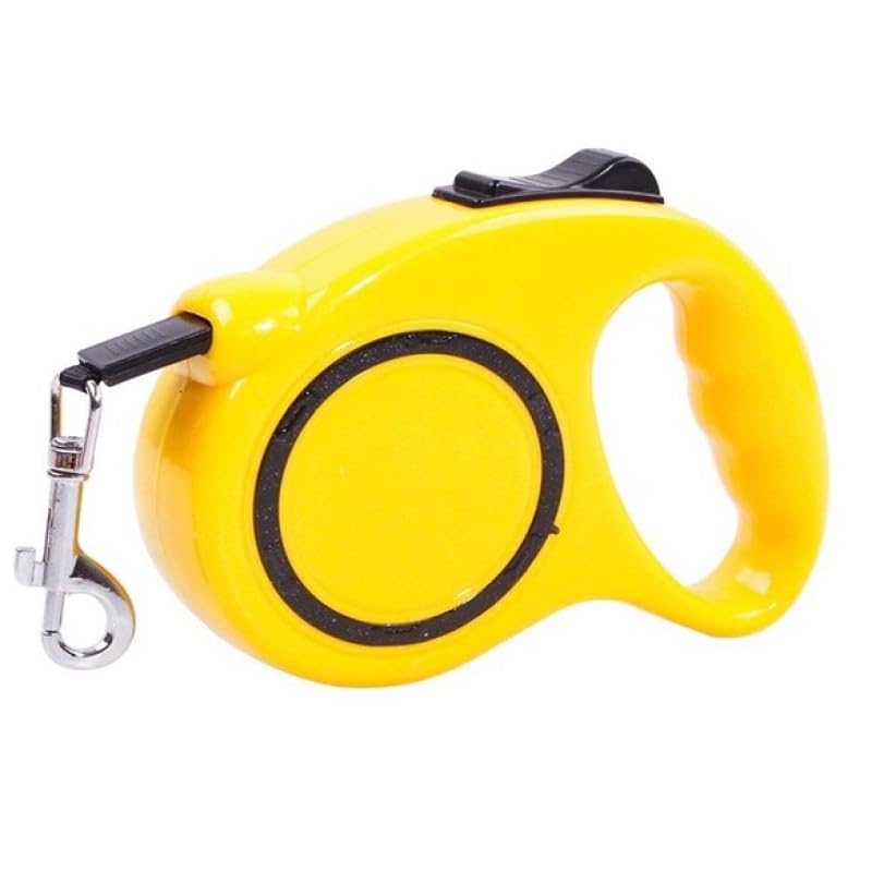 Ankanorm Makaralı Otomatik Köpek Tasması (5 Metre) (Sarı)