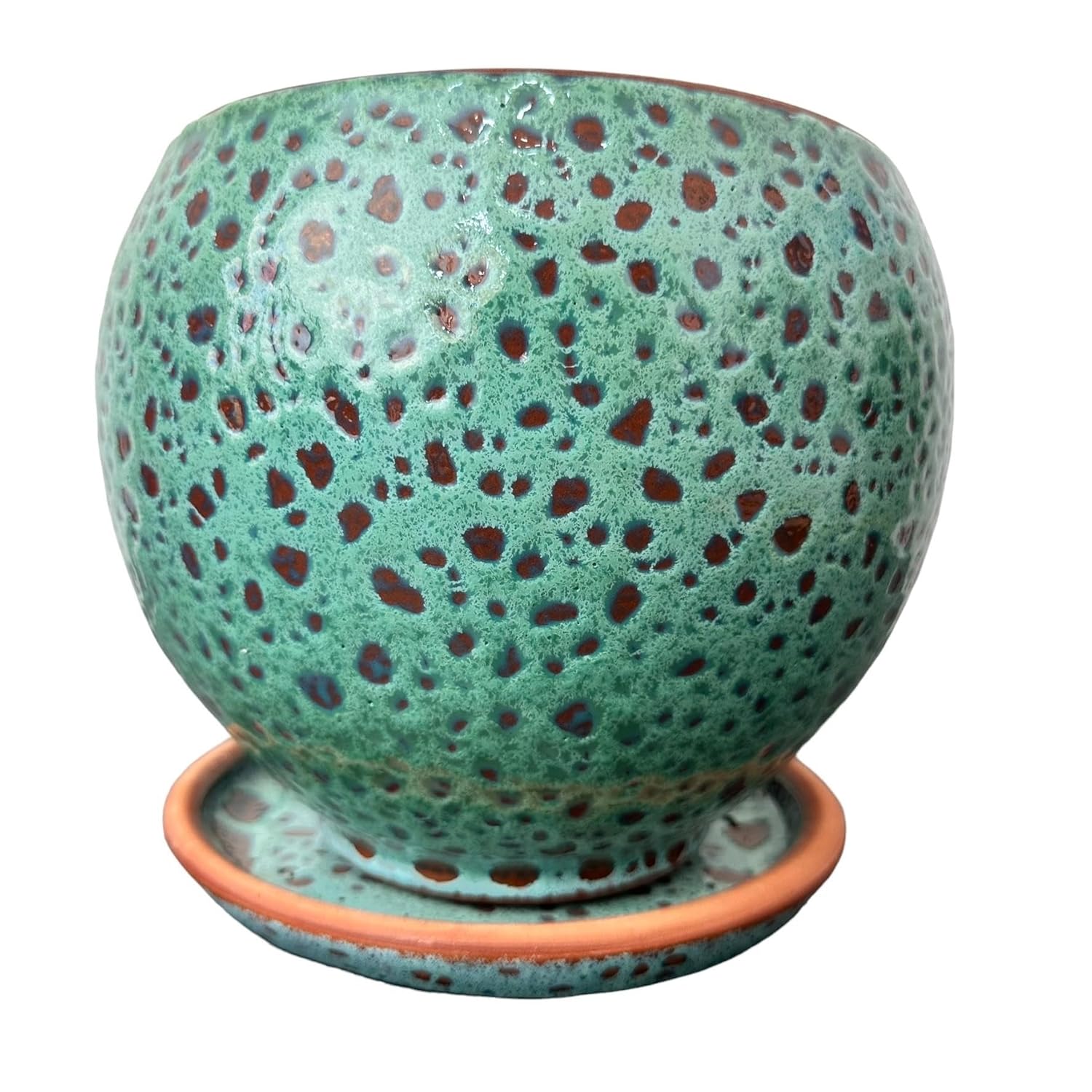 Bitki Tasarımı Ev Dekorasyon Turkuaz Şekilli Artistik Çift Sırlı İç Ve Dış Mekan Kullanımlı Tabaklı Toprak Terrakota Saksı Saksılık Salon Çiçeklik