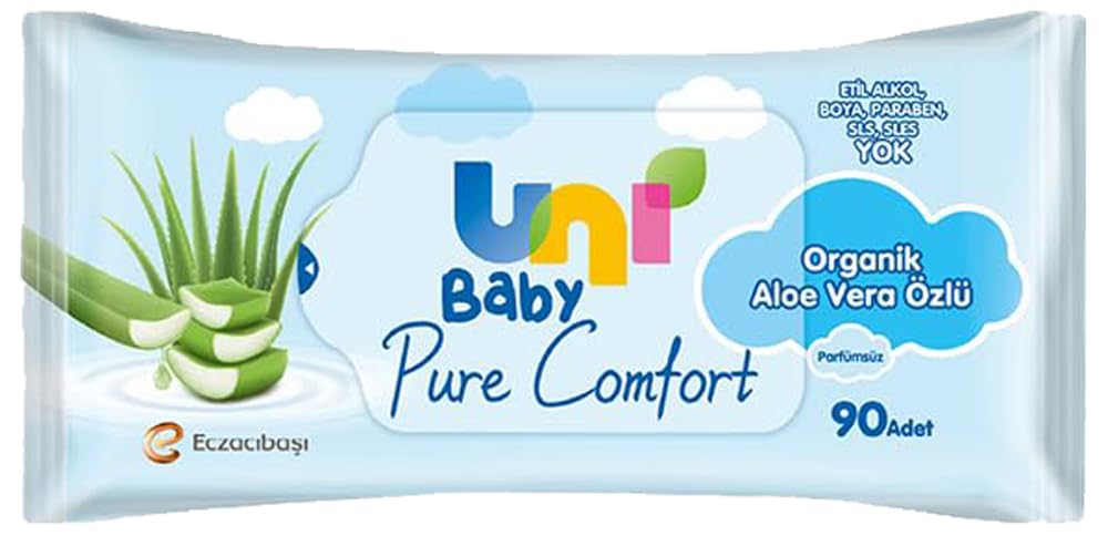 Uni Baby Pure Comfort Organik Aloe Vera Özlü Islak Mendil 12x90 1080 Yaprak