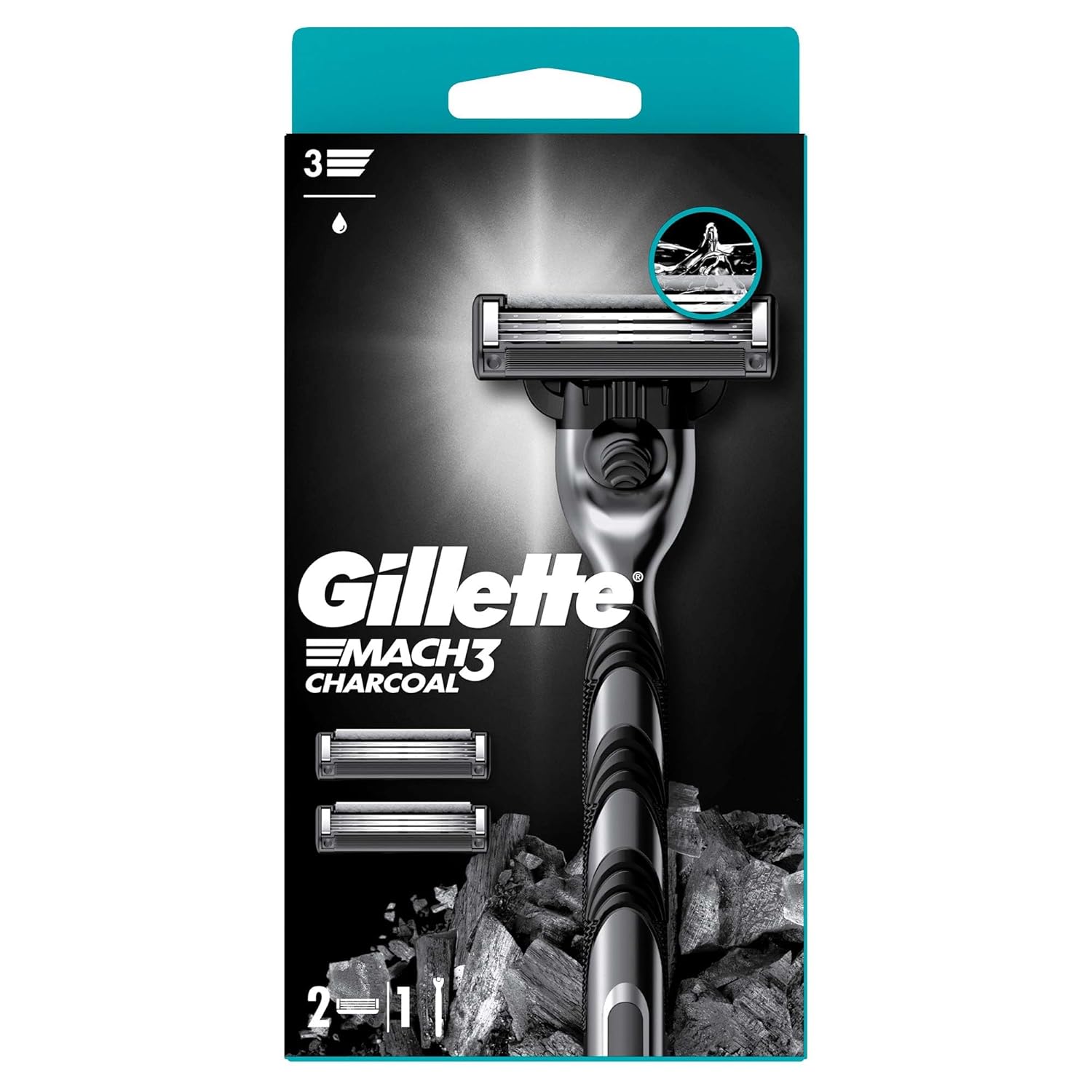 Gillette Mach3 Charcoal Yedekli Tıraş Makinesi