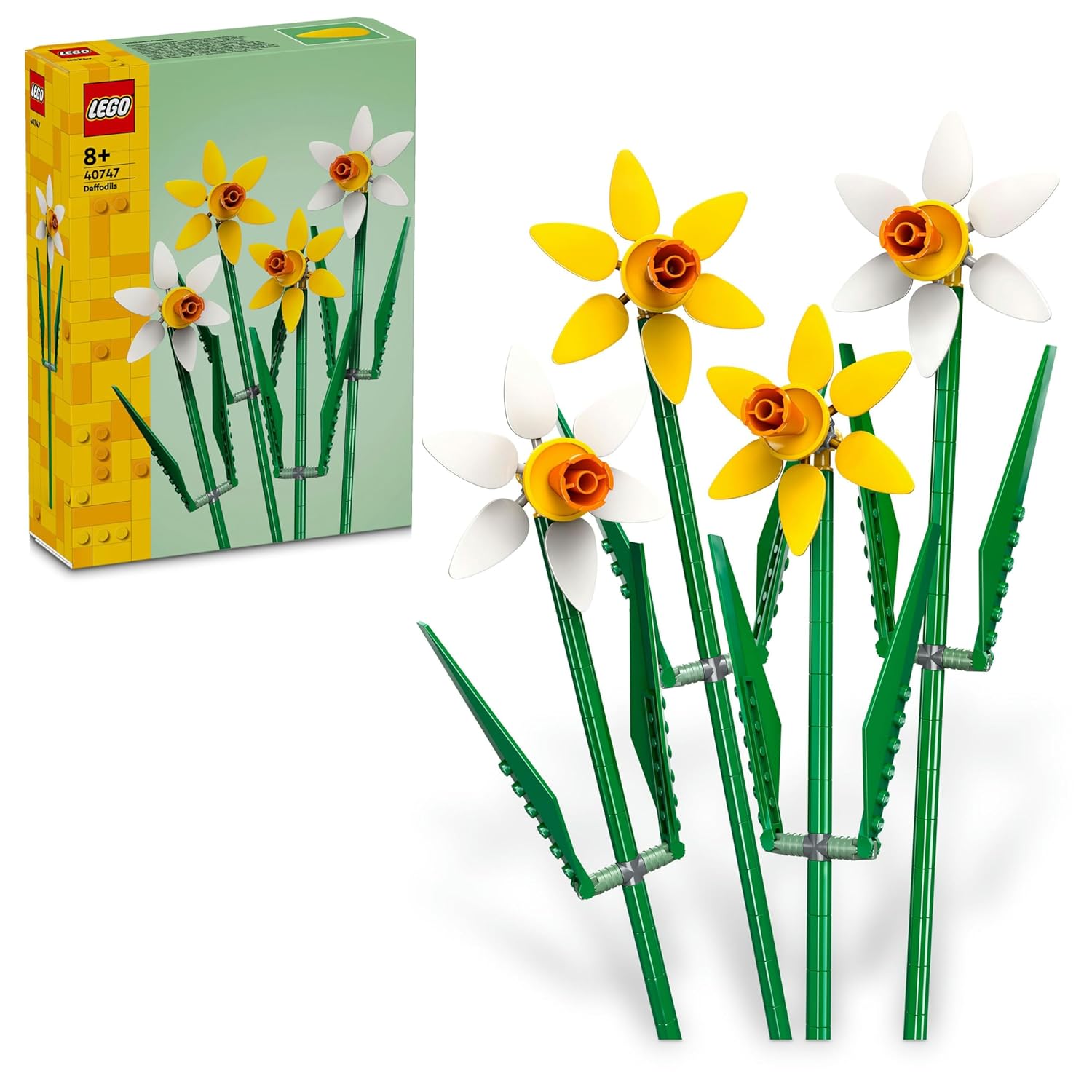 LEGO Botanicals Nergis 40747- Dekoratif, Koleksiyonluk ve Sergilenebilir Çiçek Modeli Yapım Seti (216 Parça)