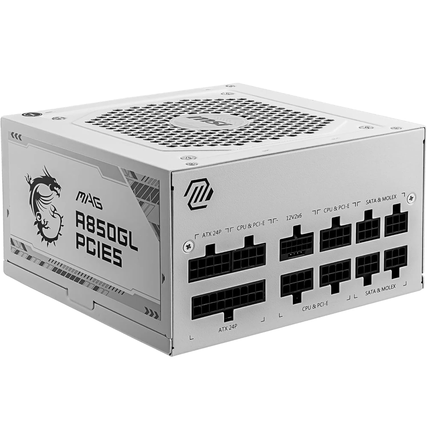 MSI MAG A850GL White 850W 80 Plus Gold 120mm Power Supply