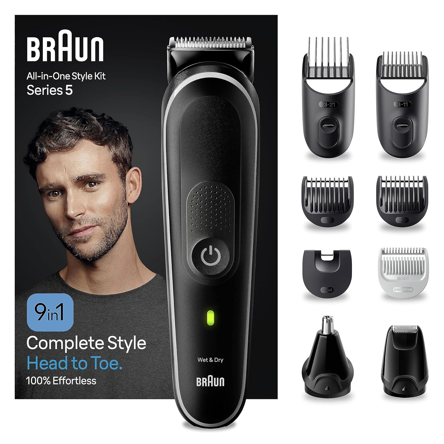 Braun Series 5 MGK5420 Hepsi Bir Arada Şekillendirme Seti, 9’u 1 Arada Erkek Bakım Kiti