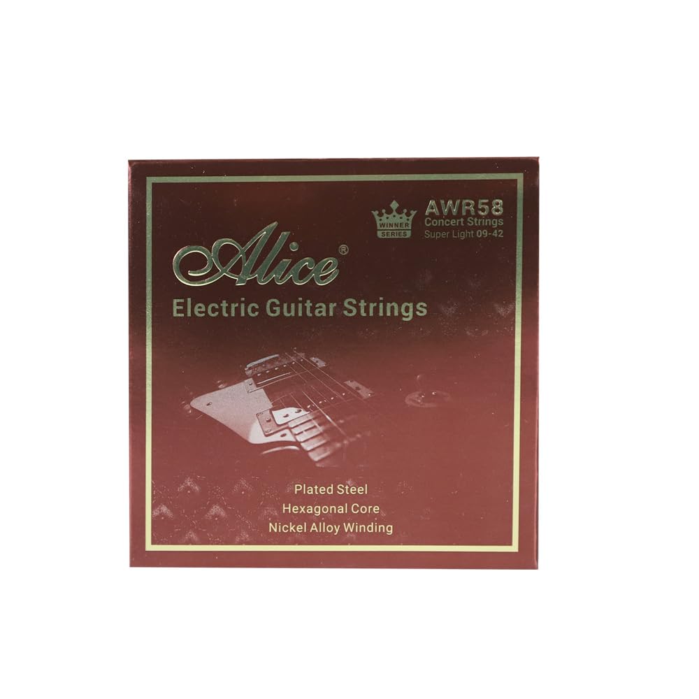 ALICE kazanan serisi AWR58SL(009-042) süper hafif konser dizeleri elektro gitar dizeleri seti 6 adet/takım