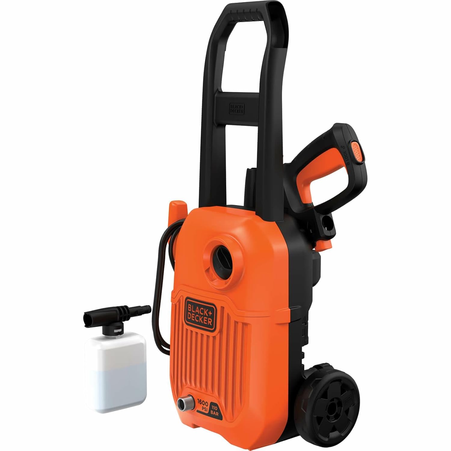 Black + Decker Black + Decker 1650W 120BAR/1740 PSI Basınçlı Yıkama Makinesi Siyah Turuncu